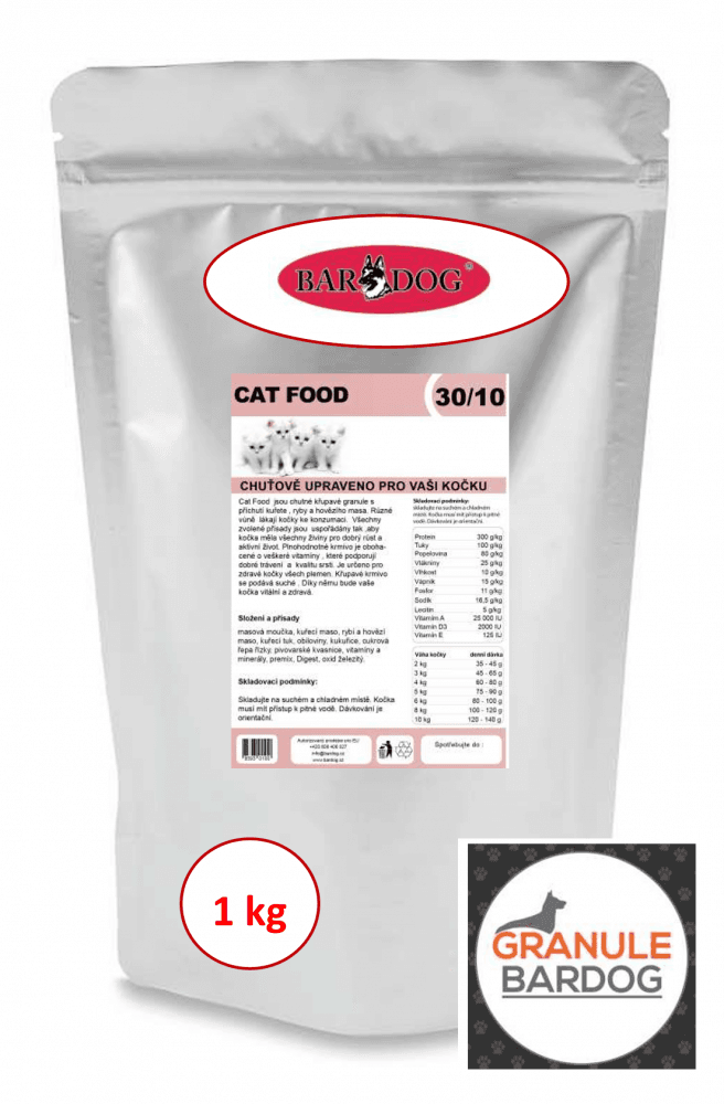 Granule Bardog Prémiové krmivo pro kočky Cat Food 30/10
