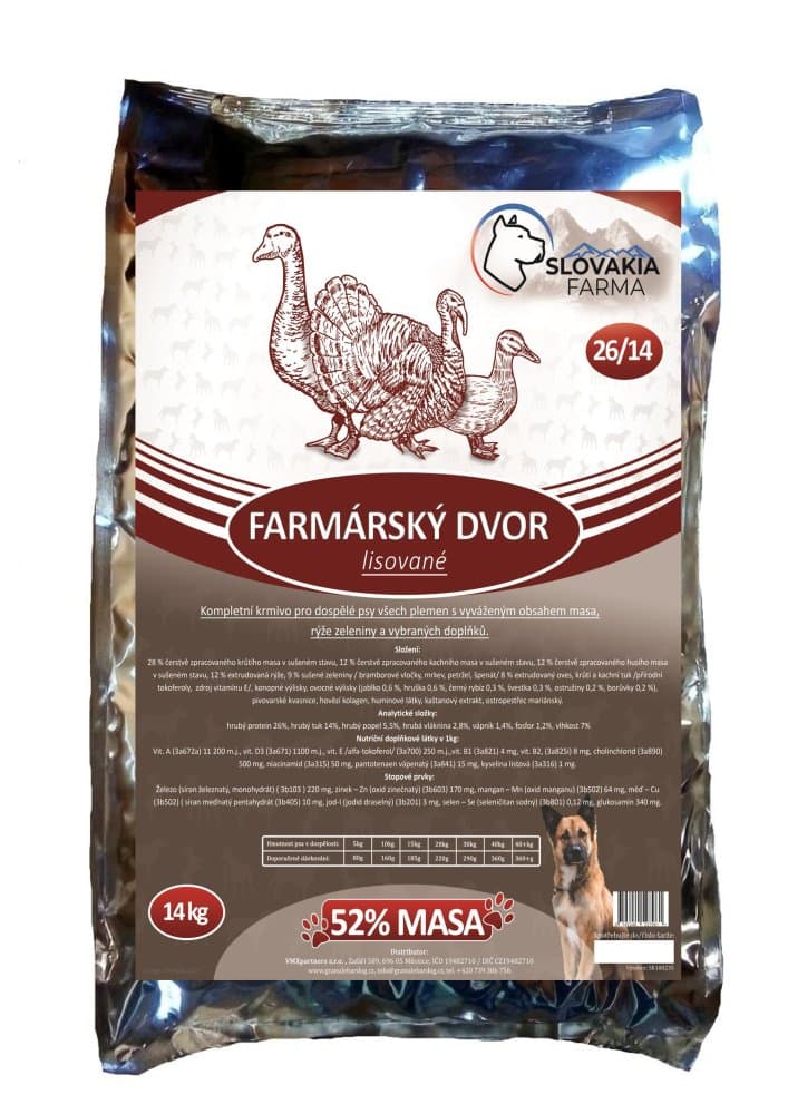 Lisované hypoalergenní Granule Slovakia Farma - Farmárský dvor 26/14 - 1 kg - náhled 4