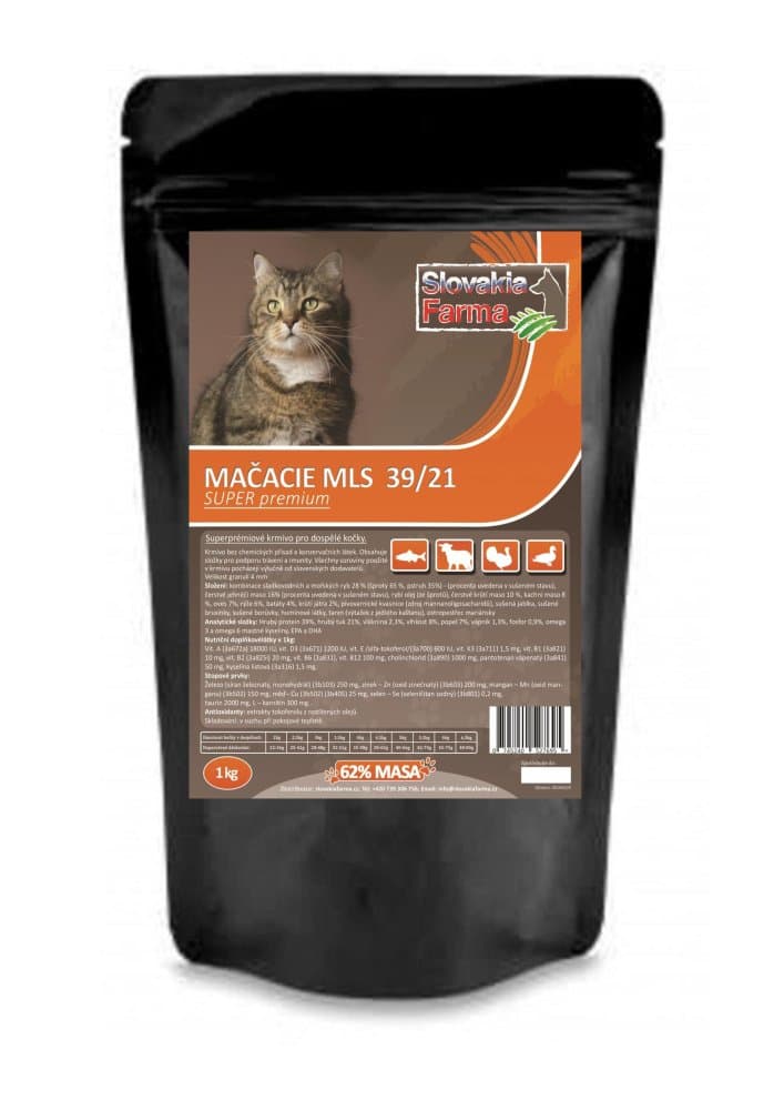 Super prémiové granule pro kočky SlovakiaFarma Mačacie mls - 39/21 -