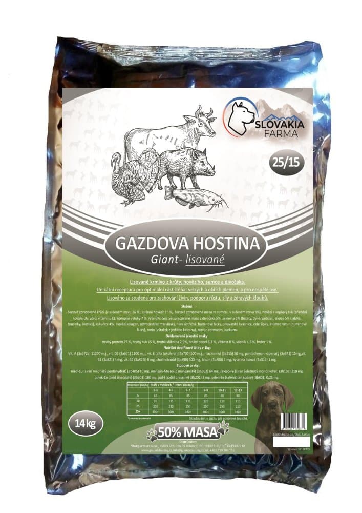 Gazdova hostina 25/15 – lisované granule SlovakiaFarma pro velká plemena - 1 kg - náhled 4