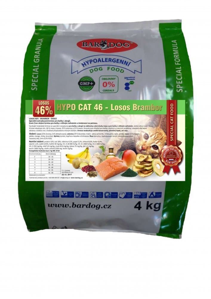 Granule Bardog Hypoalergenní granule pro kočky Hypo Cat 46 - Losos Brambor 32/18 - 1 kg - náhled 3