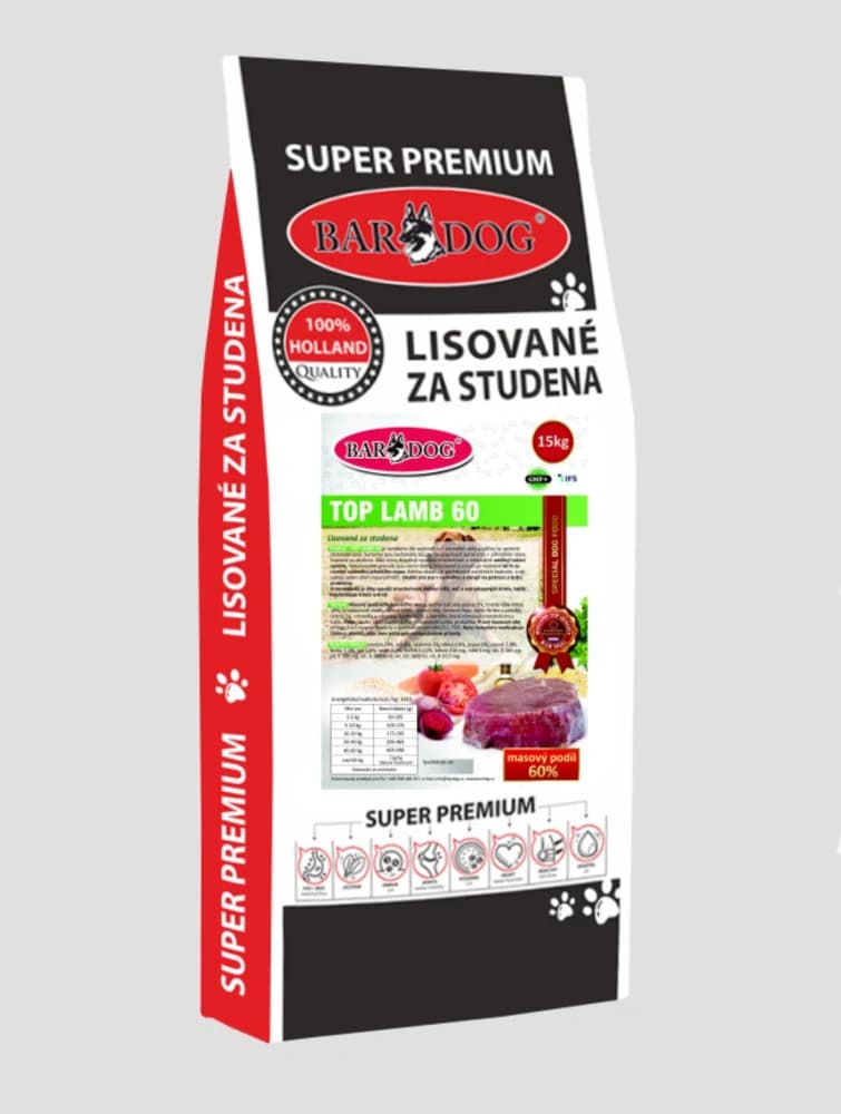 Granule Bardog Lisované granule za studena Top Lamb 60 - 1 kg - náhled 2