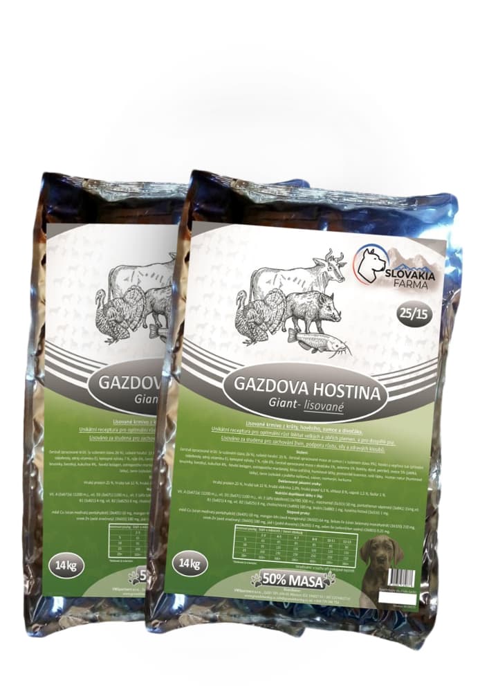 Gazdova hostina 25/15 – lisované granule SlovakiaFarma pro velká plemena - 1 kg - náhled 2