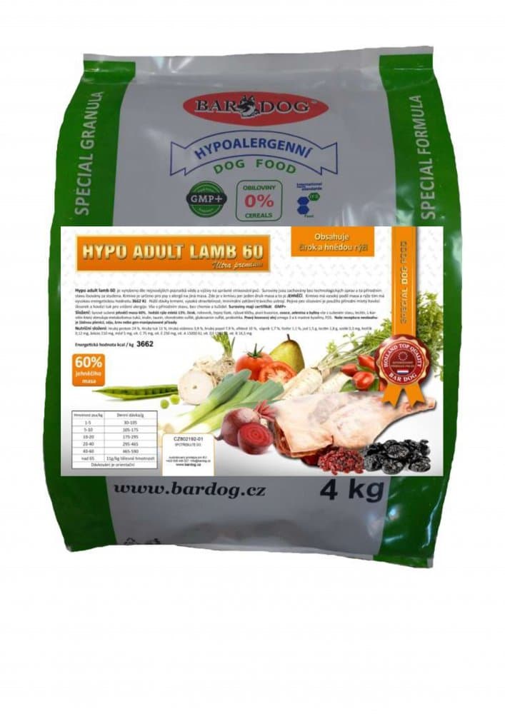 Granule Bardog Lisované granule za studena Hypo Adult Lamb 60 - 1 kg - náhled 3