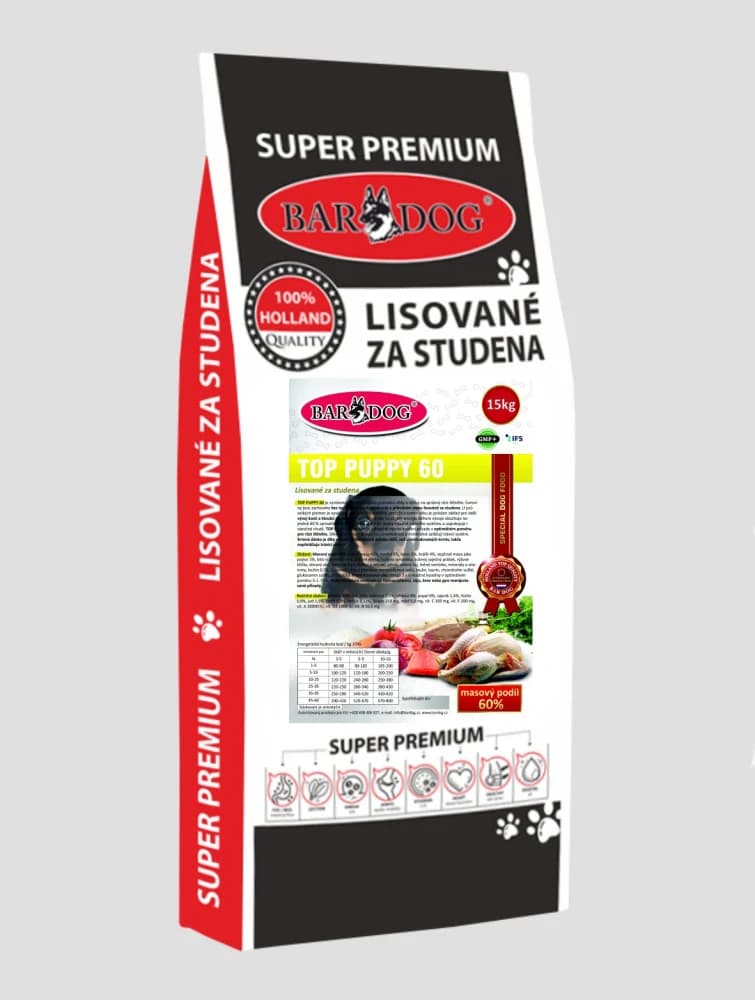Granule Bardog Lisované granule za studena Top Puppy 60 - 1 kg - náhled 2