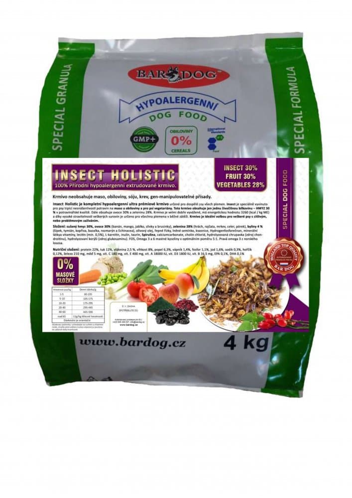 Granule Bardog Hypoalergenní grain free granule Insect Holistic - 1 kg - náhled 3