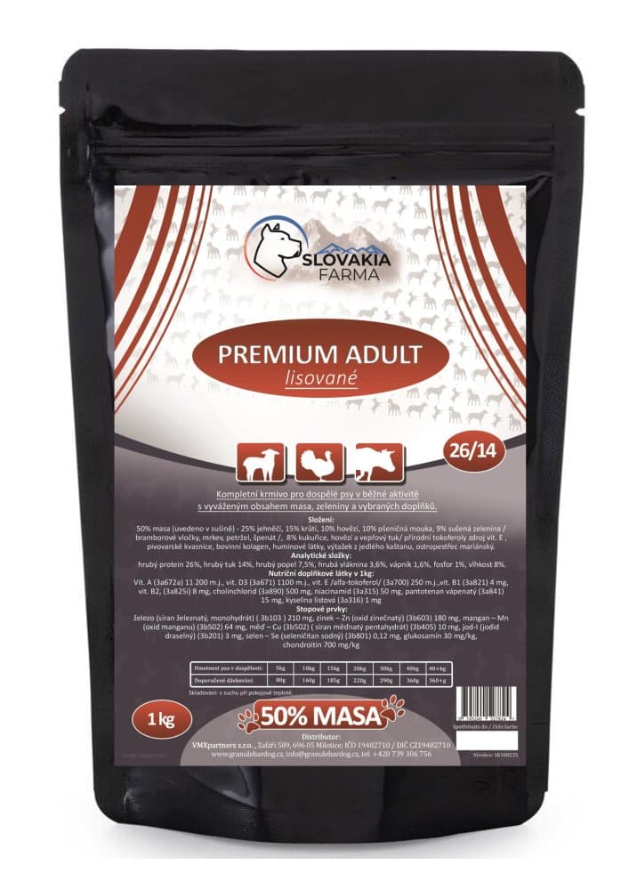 Lisované Granule Slovakia Farma - Premium Adult 26/14