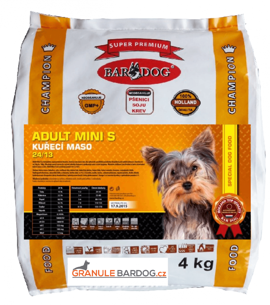 Granule Bardog Super premiové granule Adult Mini S 24/13 - 1 kg - náhled 3