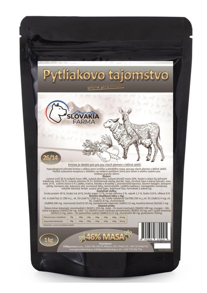 Hypoalergenní granule SlovakiaFarma Pytliakovo tajomstvo 26/14