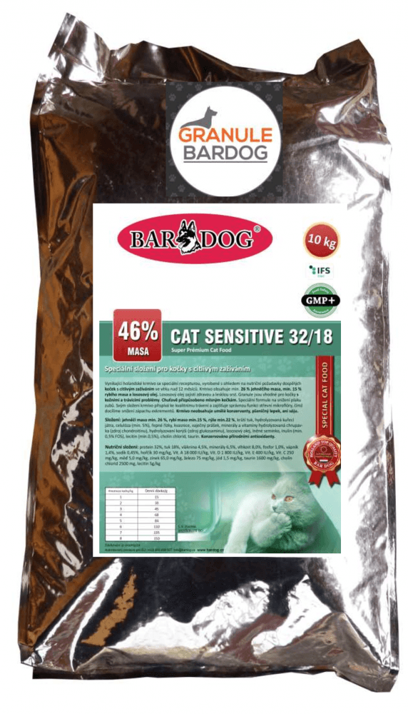 Granule Bardog Krmivo pro kočky Cat Sensitive 32/18 - 1 kg - náhled 2