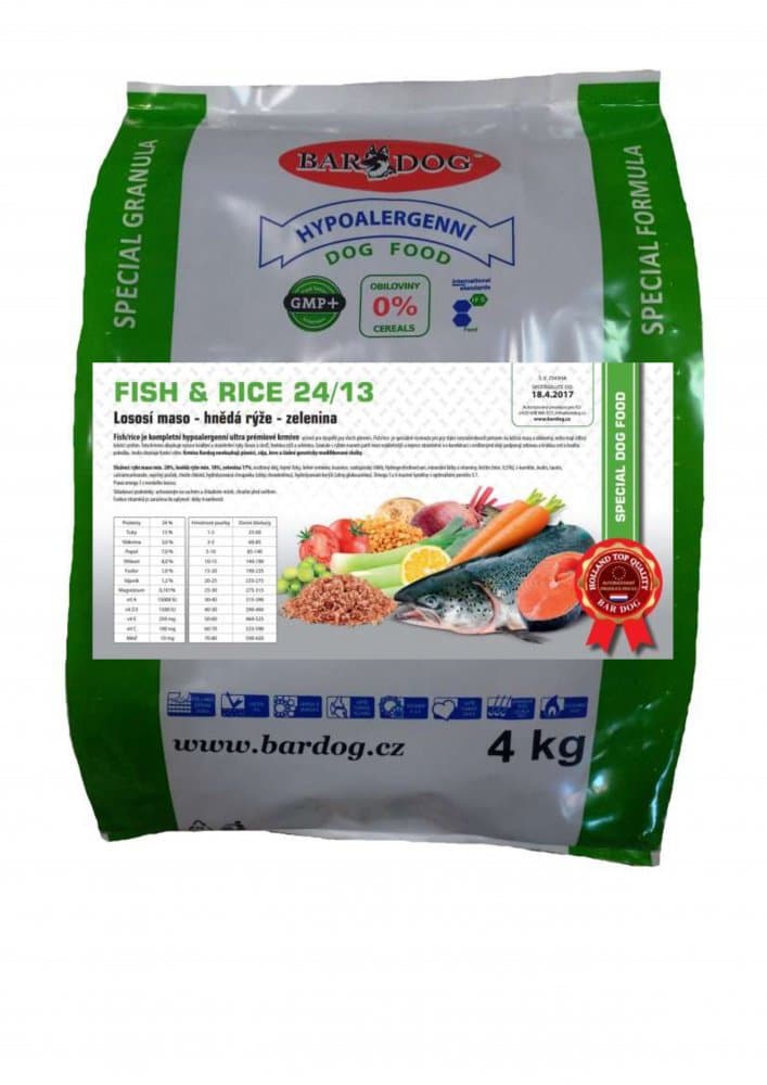 Granule Bardog Hypoalergenní granule Fish rice 24/13 - 1 kg - náhled 3