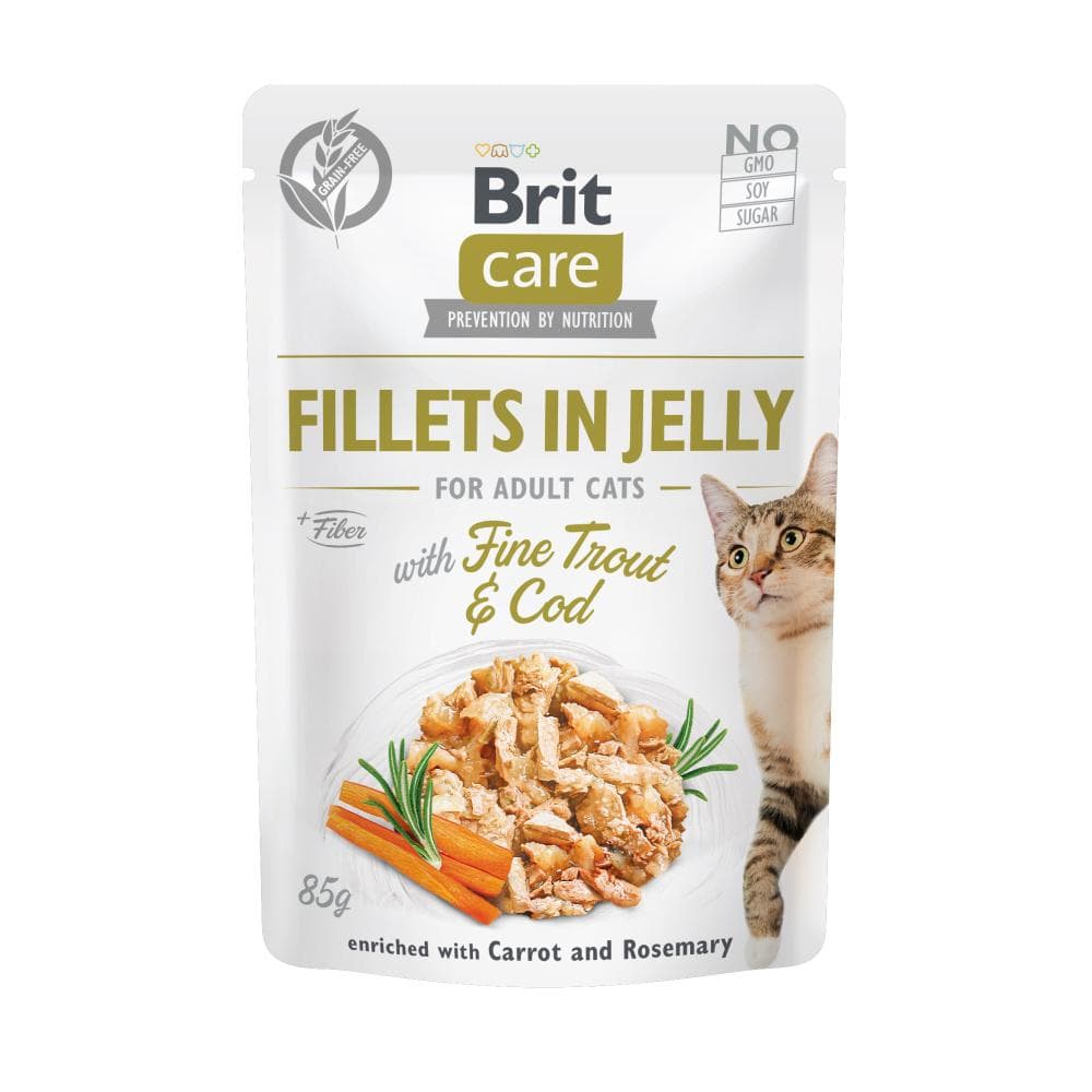 Brit Care Fillets in Jelly with Fine Trout & Cod - 85g