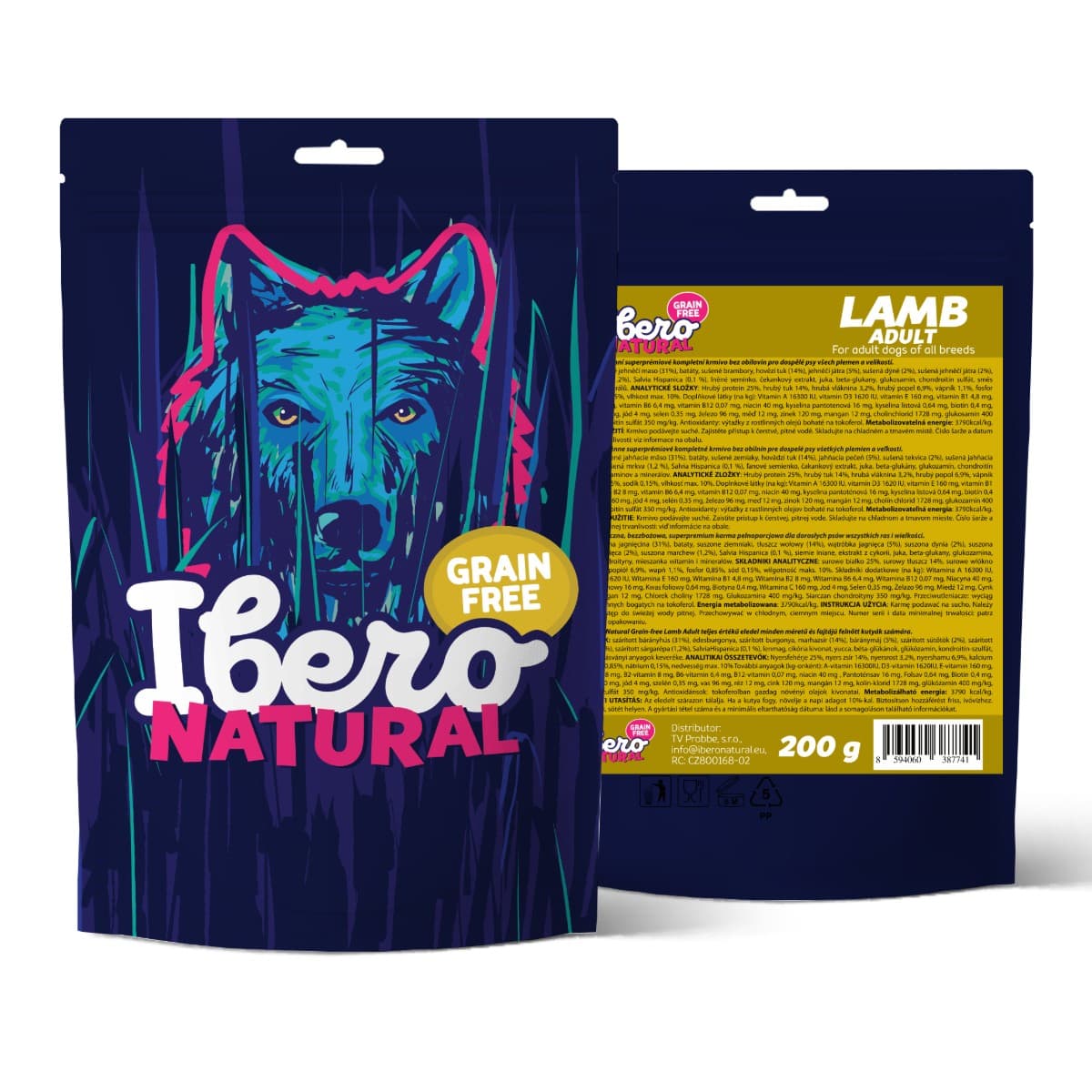 Vzorek - Ibero Grain-free Dog Medium & Maxi Adult Lamb - 200g
