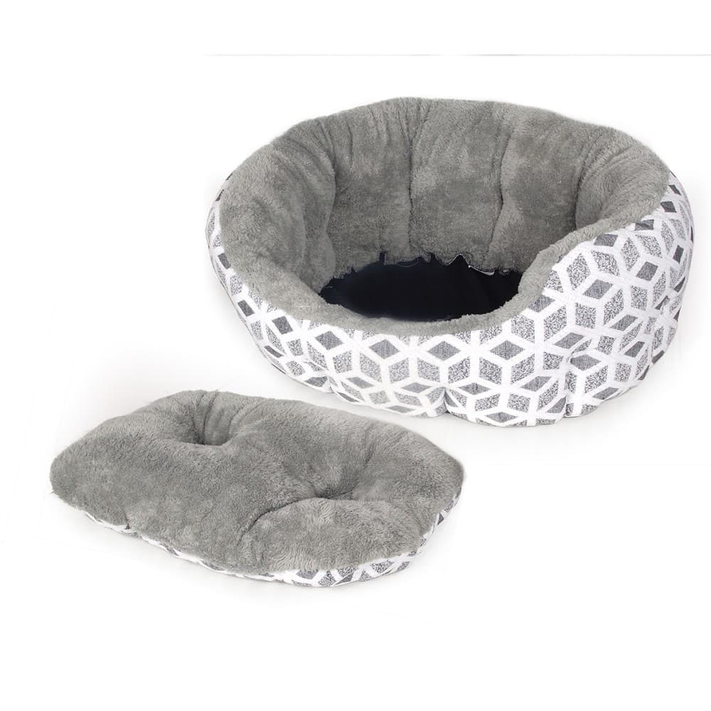 Pelíšek pro psy Cubic šedý 50cm - náhled 4