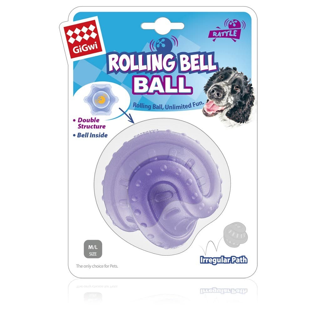 GiGwi míček Rolling Bell Ball, 7,5 cm - náhled 3