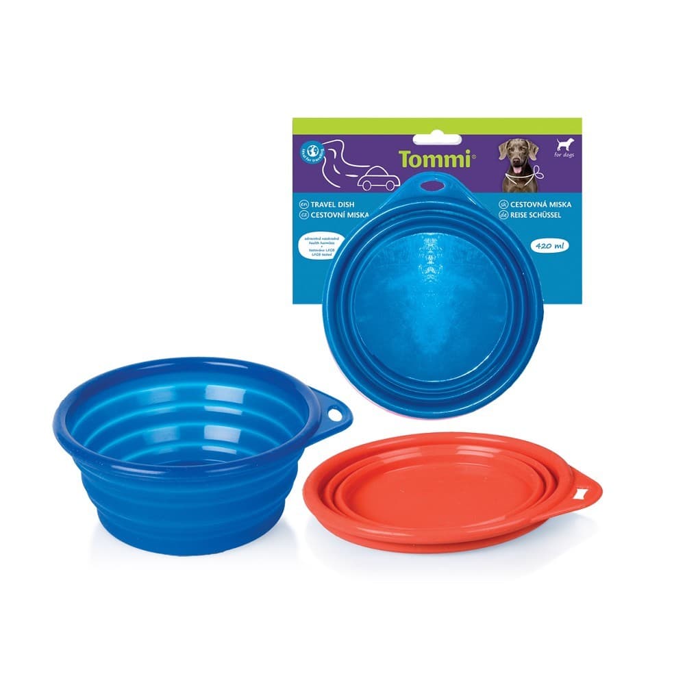 Travel dish cestovní miska pro psy i kočky na vodu i krmivo 420ml