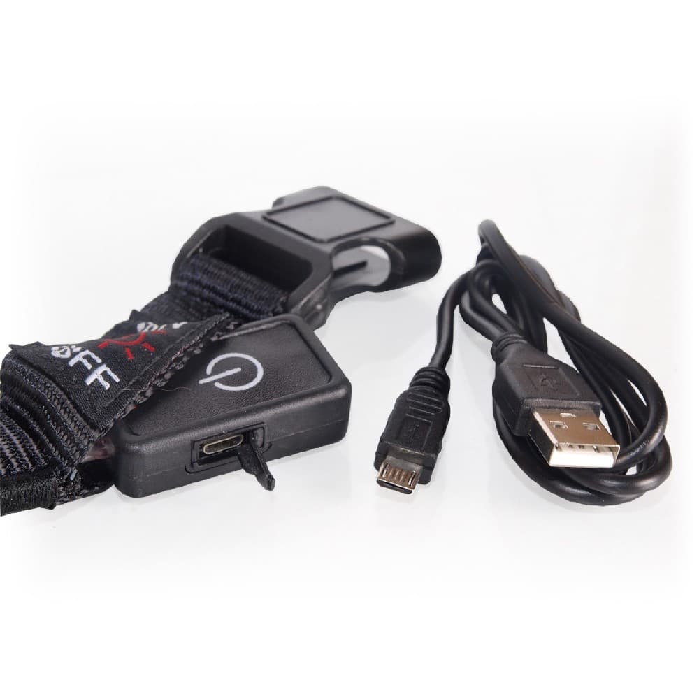 LED obojek dobíjecí USB/vel.M 40-50cm/ oranžový 02475 - náhled 3