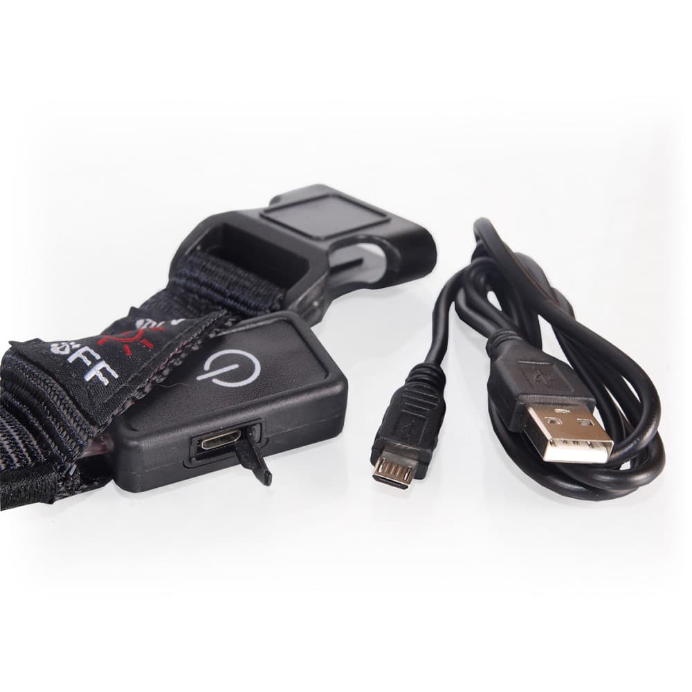 LED obojek dobíjecí USB/vel.M 40-50cm/ oranžový 02475 - náhled 4