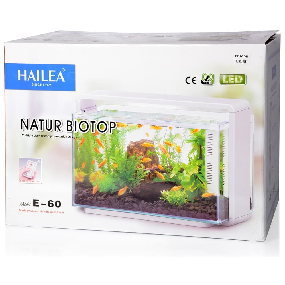 Akvarijní set Hailea Natur Biotop E-60, bílá - náhled 2