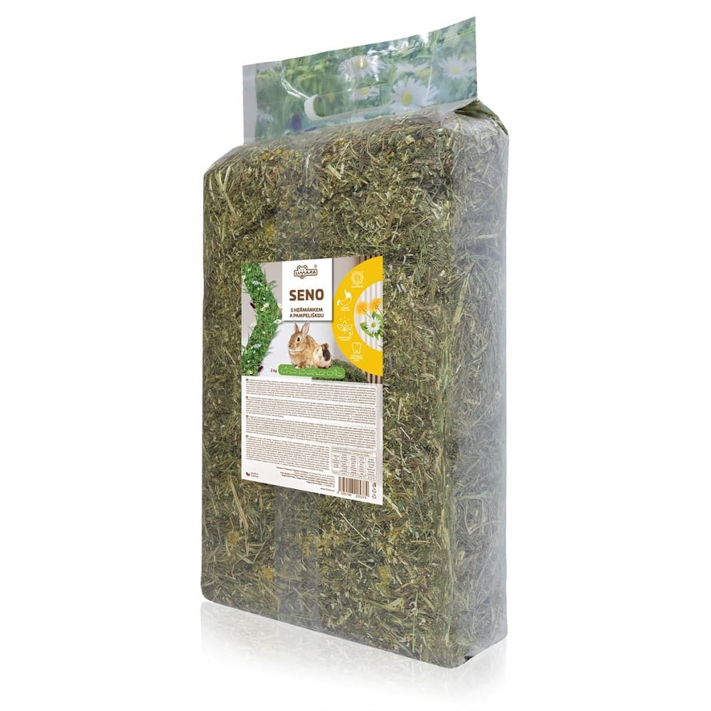 Seno 2kg s přídavkem heřmánku a pampelišky