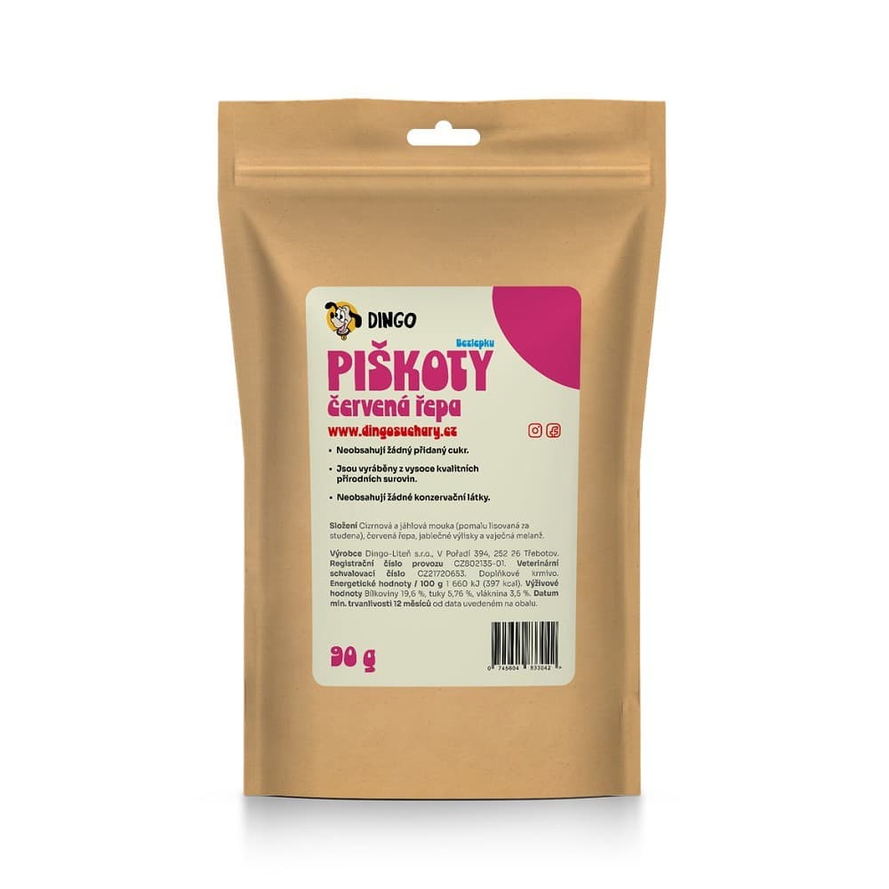 DINGO piškoty s červenou řepou, 90g - náhled 3