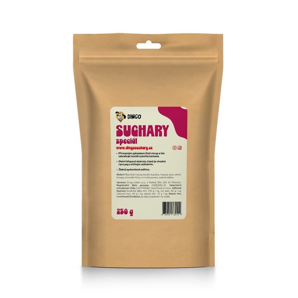DINGO suchary speciál, 250g - náhled 3