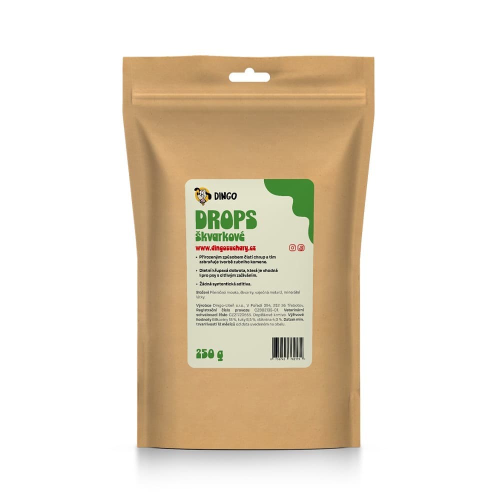 DINGO drops škvarkové, 250g - náhled 3