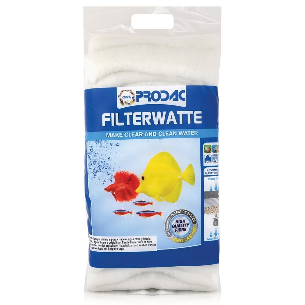 Prodac Filterwatte hrubé a silné vlákno pro mechanickou filtraci akvária, 250g