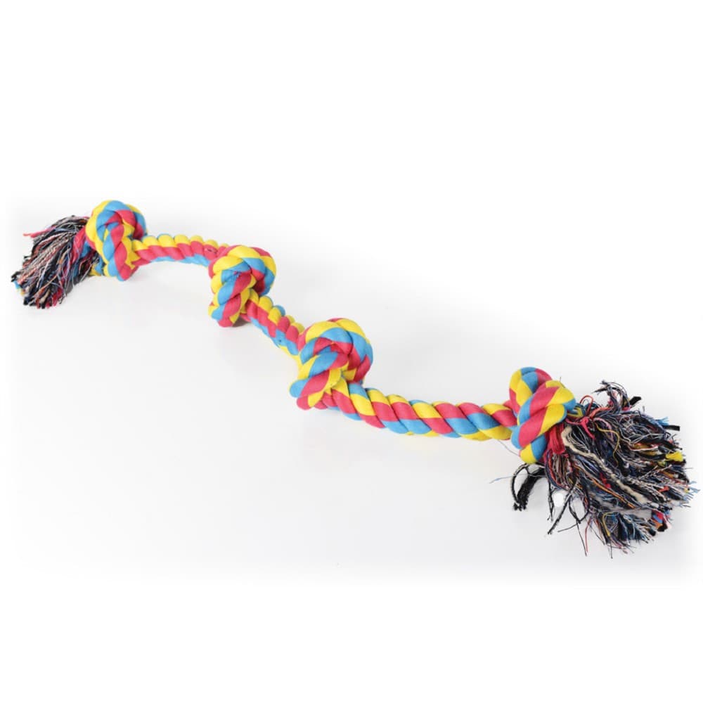 Bavlněná činka se 4 uzly - hračky pro psy, 55cm, 333g