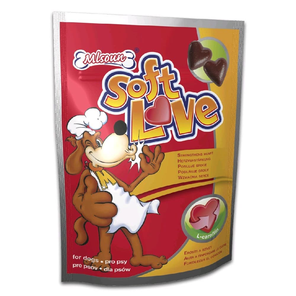 Mlsoun Soft Love, doplňkové krmivo pro psy, 100g