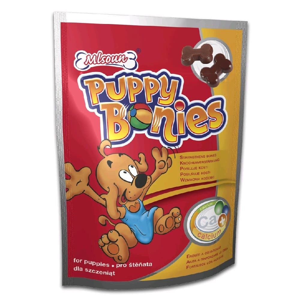 Mlsoun Puppi bonies, doplňkové krmivo pro psy, 100g