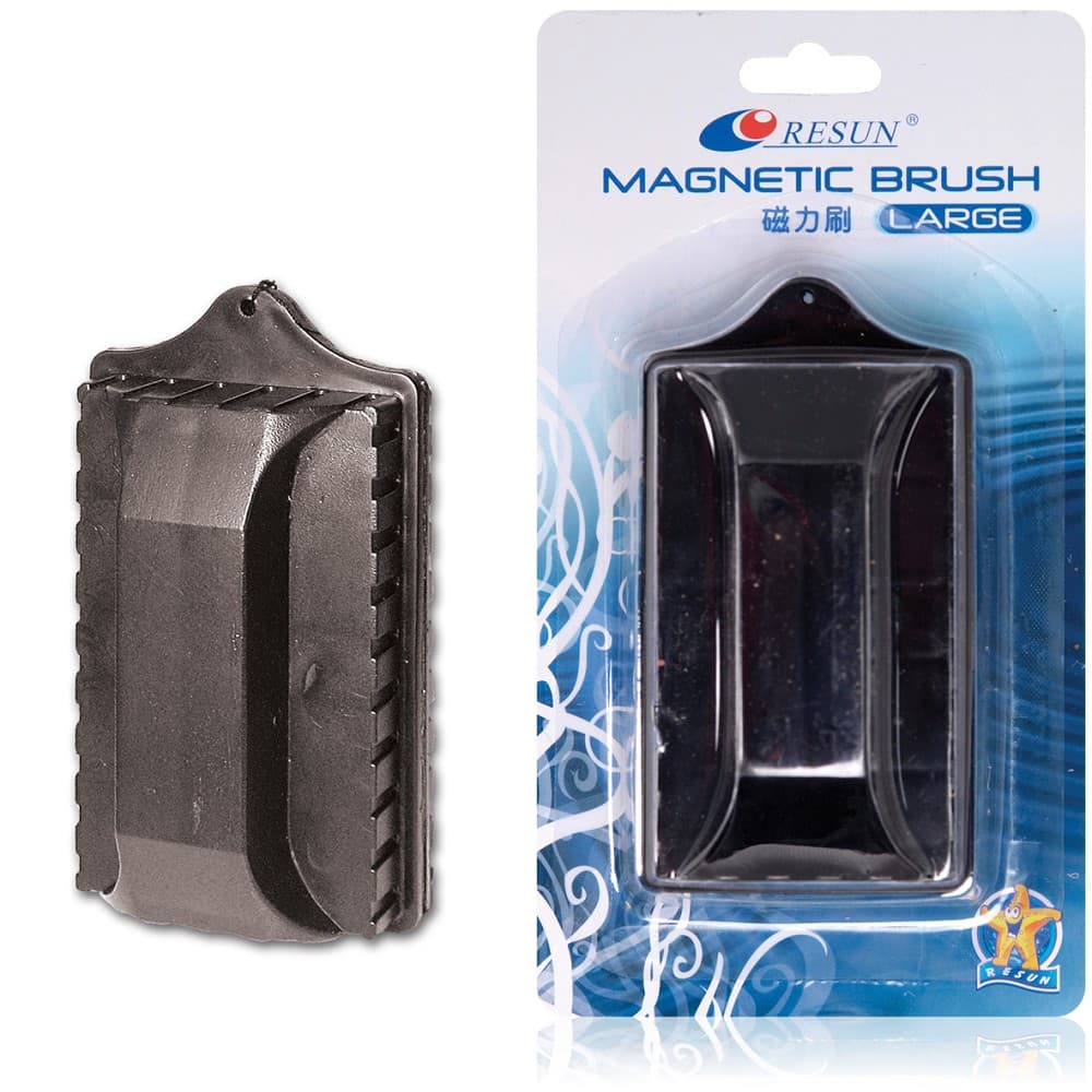 Akvaristika - Velká magnetická stěrka Resun na kartě, 11,8 x 6,2 x 5,5cm