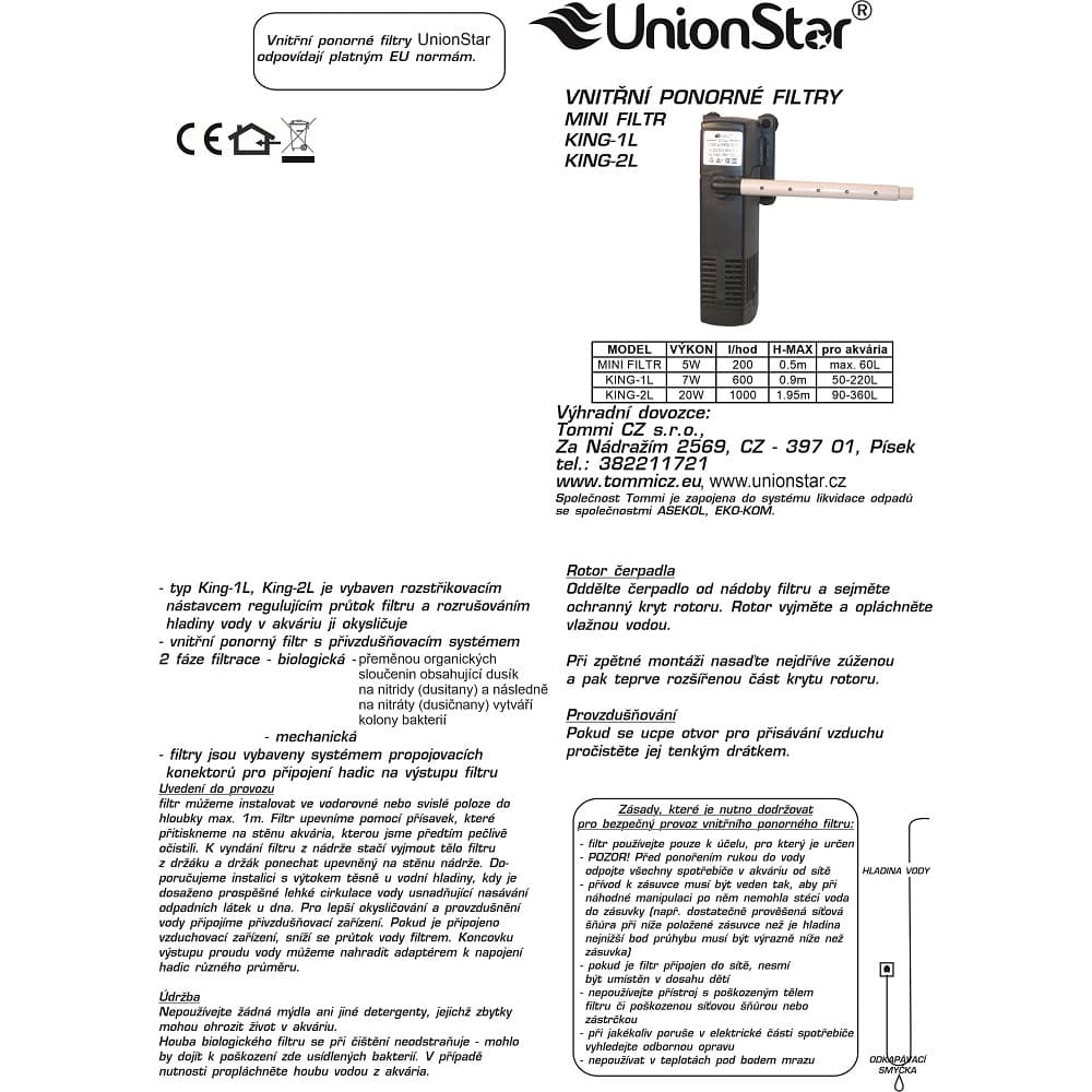 Resun KING mini 5W, výtlak 0.5m, výkon 200l/hod - náhled 2
