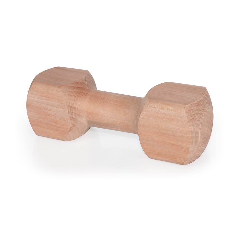 Dřevěná činka aport - hračka pro psy 125g, 15cm