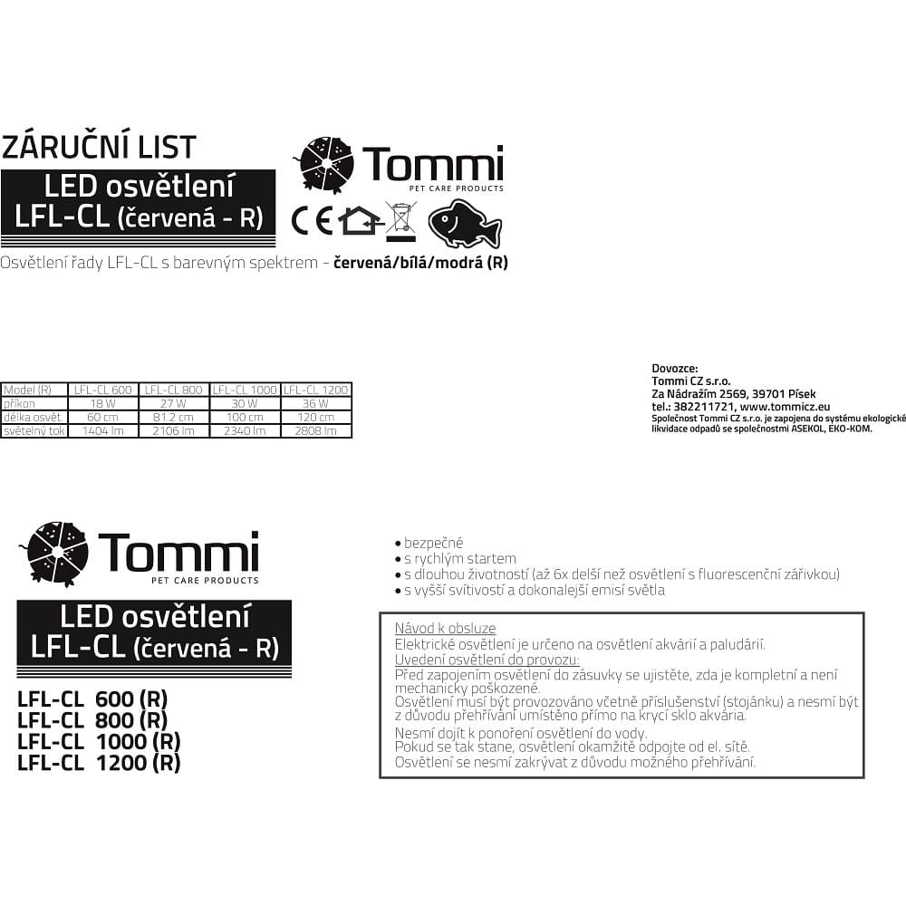 LED osvětlení do akvária nebo plaudária LFL-CL-600 18w (R) /1A - náhled 3