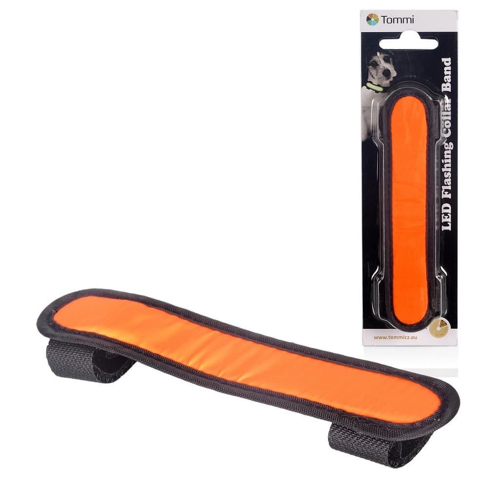 LED pásek na obojek 15cm, oranžový - náhled 1