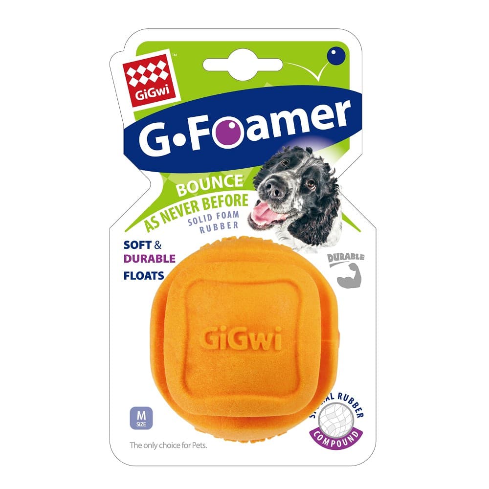 GiGwi Foamer Ball míček tvrzená pěna oranž.