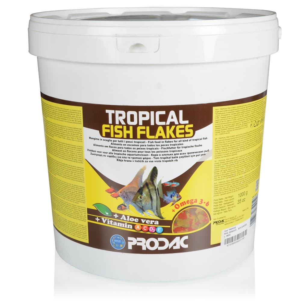 Prodac Tropical Fish Flakes, kbelík 1kg