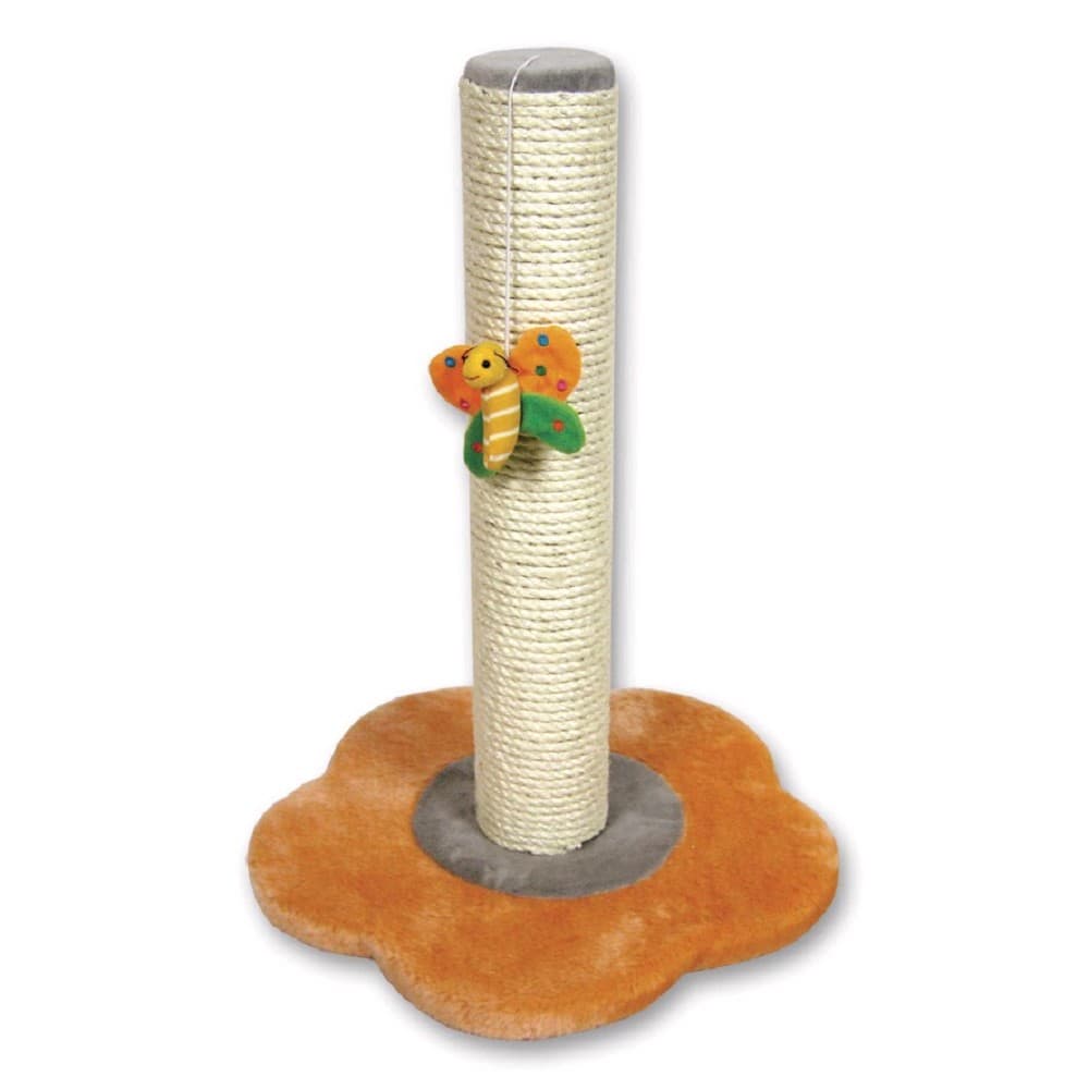 FLORIA - škrabadlo pro kočky s motýlkem, orange, výška 46cm