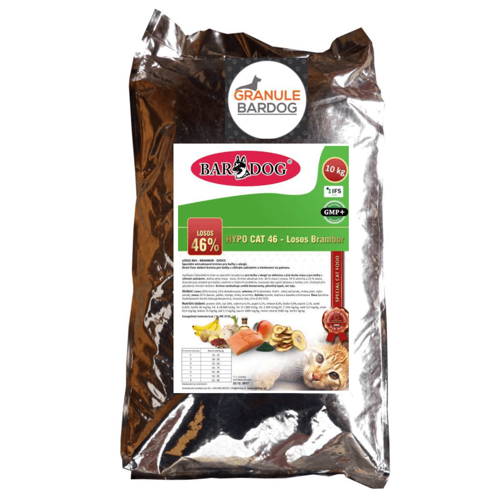Granule Bardog Hypoalergenní granule pro kočky Hypo Cat 46 - Losos Brambor 32/18 - 1 kg - náhled 2