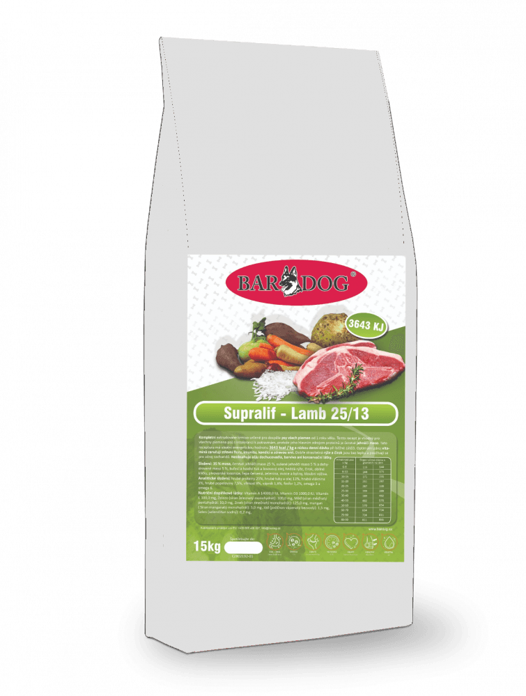 Bardog Supralif - Lamb 25/13 - 15 + 1 kg